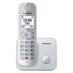 Panasonic Dual-Micro/Nano KX-TG6851GS draadloze telefoon (tot 1.000 telefoonnummers vergrendelen, overzichtelijke lettergrootte, luide telefoon, full-duplex handsfree) parelzilver