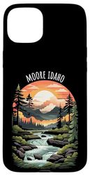 Moore, Idaho, États-Unis, conception pittoresque de la vallée de la rivière Coque pour iPhone 15 Plus