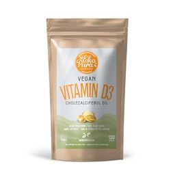Ekopura Vegan Vitamine D3 Cholécalciférol de Lichen 1000Iu/Gélule 120 Petites Gélules 4 Mois de Stock
