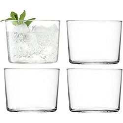 LSA International Gio Tumbler 220 ml Clear | Set of 4 | Dishwasher Safe | GI13
