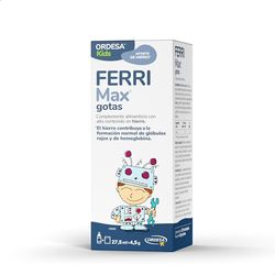 FERRIMax Gotas | 27,5ml + 4,5g | Complemento Alimenticio con Hierro Liposomado, El Hierro contribuye a disminuir el cansancio y la fatiga