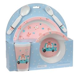 Safta Preescolar Jirafa Set met borden en bestek, borden, bestek, baby, housewarming, maaltijden, comfortabel en veelzijdig, 26 x 9 x 26 cm, melocoton, M, Casual