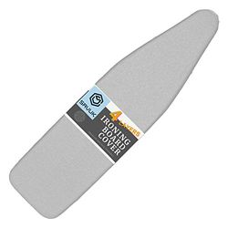 SAVUK Ironing Board Cover and Pad Standard Size Silicone Coated 4 Layers 15x54 inch Extra Heavy Duty Thick Padding, Heat Reflective, Non Stick Scorch and Stain Resistant, Elastic Edge (Silver)