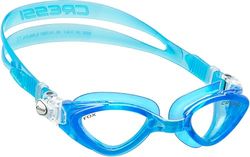 Cressi Óculos de natação premium para adultos, Fox, água-marinha/lentes claras