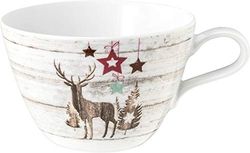 Seltmann 001.753895 Life Lot de 6 tasses à café rondes en porcelaine Marron 0,37 l Diamètre 13,7 cm Hauteur 7,1 cm