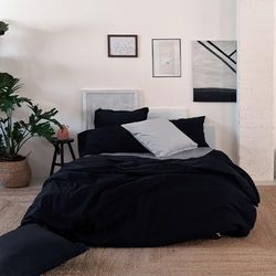 Basic Funda nórdica 180x220 cm (Cama 105) Negro