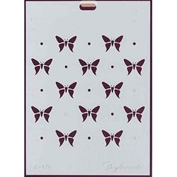Dayka Trade Stencil with Butterflies and Dots, Multi-Colour, Taglia Unica