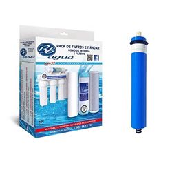 Membrana 50 GPD + Confezione di 3 filtri per osmosi inversa standard. 1 x filtro sedimenti, 1 x filtro al carbone GAC e 1 x filtro a carbone Block. Con la Garanzia Bbagua.