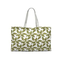 Bonamaison Printed Tote Bag, Reusable Grocery Bag, Shopping Bag, Machine Washable, Foldable, Canvas Cloth Bag with Handles, 47x42 Cm