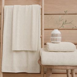 PETTI Artigiani Italiani - Asciugamani Bagno in 100% Spugna di Cotone, Set Asciugamani 2+2, 4 Pezzi 2 Asciugamani Viso e 2 Asciugamani Mani, Asciugamani Avorio