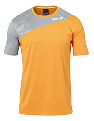 Kempa Core 2.0 Shirt Camiseta De Juego De Balonmano, Hombre, Naranja Fresh/Gris Oscuro, 140