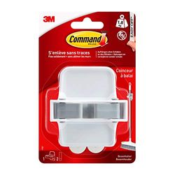 Command 17007 Soporte para escoba (, hasta 1, 8 kg de carga, 1 ganchos y 2 tiras