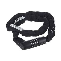 ABUS Fechadura de corrente Tresor 1385/75 - fechadura de combinação de aço temperado - corrente quadrada de 6 mm de espessura - nível de segurança 6 - 75 cm - preto