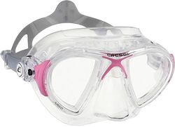 Cressi Nano, Maschera Subacquea Professionale Donna, Trasparente Crystal/Rosa