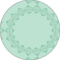 Bonateks, Ronde digitaal bedrukte muismat, antislip onderkant, voor kantoor en thuis, diameter: 22 cm