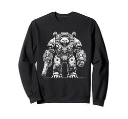 Orso meccanico zombie fantascienza Robot Gamer Art Felpa