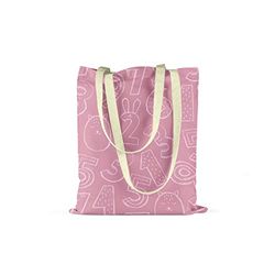 Bonamaison Printed Tote Bag, Reusable Grocery Bag, Shopping Bag, Machine Washable, Foldable, Canvas Cloth Bag with Handles, Size: 34x40 Cm