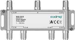 Axing BVE 6-01X 6-voudige verdeler 9,5 dB 5-1800 MHz TV Data Internet Kabeltelevisie