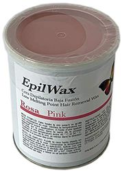 EpilWax Pot de Cire Pelable à la Rose pour Épilation Sans Bandes - Cire Chaude Pelable Professionnelle - Pot de 800 ml