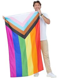 Smiffys 99626 Pride Flag, 1,5 m X 3Ft, Unisex Volwassene, Multi-Colour, One Size