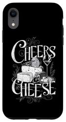 Carcasa para iPhone XR Saludos a los amantes del queso y el vino