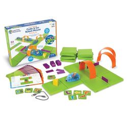 Learning Resources Code & Go Robot Mouse Activity Set Rechargeable, Toys for 4 Year Old Boys and Girls, Screen Free Interactive Programmable Robot