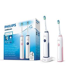 Philips HX3212/61 2 Brosses à Dents électriques Sonicare Daily Clean - Rose & Bleu Nuit