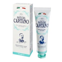 Pasta del Capitano 1905, Pasta do zębów chroniąca próchnicę, idealne rozwiązanie do pełnej ochrony przed płytką nazębną i próchnicą, antybakteryjna, w 100% wyprodukowana we Włoszech, tubka 75 ml