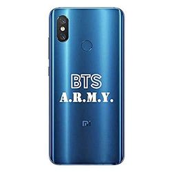 Zokko Beschermhoes voor Xiaomi MI 8 BTS Army – zacht, transparant, inkt wit