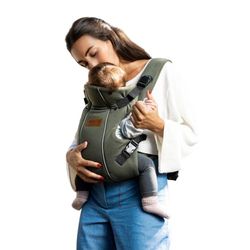 Jané Dual, Mochila Portabebé Ergonómica,desde Nacimiento hasta 15 kg, 3 Posiciones, Transpirable y Acolchado, Verde