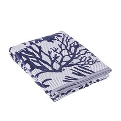 Baroni Home Beach Towel with Fringes 100% Cotton, Super Absorbent Sea Towel, Quick Dry Beach Towel, 90 x 160 cm, Jacquard Blue