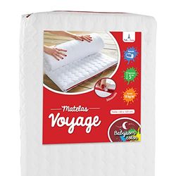 Babysom - Colchão berço de viagem de rolo, dobrável, 60 x 120 cm, anti-ácaros, removível, regulação térmica