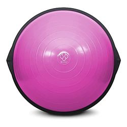 Bosu Home 60 cm multifunctionele full body workout oefening balans krachttrainer gym bal apparatuur met begeleide trainingen en pomp, roze