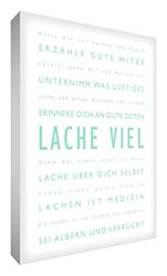 Little Helper lm1624–03rg Feel Good Art Tableau sur toile le rire Typographie moderne blanc 60 x 40 cm, Menthe avec