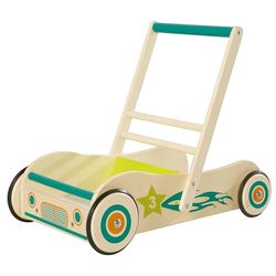 Roba Loopwagen, speel- en loophulp van hout met rem.