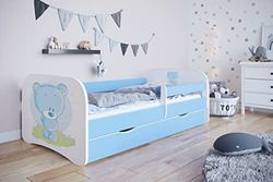 Lit babydreams 2 Bleu Ours Bleu tiroir et Matelas Inclus 180/80