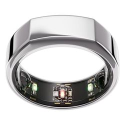 Oura Gen3 Heritage Anneau connecté - Taille 6, Silver | Suivi sommeil, fréquence cardiaque et activité - Max. 7 jours d'autonomie - Compatible iOS/Android - Baguier Oura pour trouver votre taille