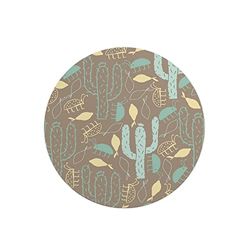 Questo Casa, Tapis de Souris Rond imprimé numérique avec Fond antidérapant pour Bureau et Maison Diamètre 22 cm