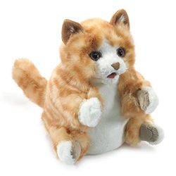 Folkmanis Tabby Kitten Hand Puppet (Orange)