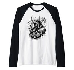 Oso Vikingo Guerrero Odin Berserker Oso Nórdico Guerrero Camiseta Manga Raglan
