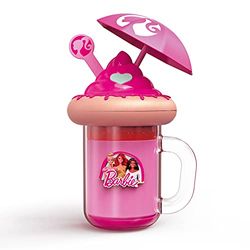 Mondo 40004 Barbie Freakshake, milkshake- en strandset met kindermake-up, bevat lipgloss, blush, applicatoren en gezichtsdoek, met geheim vak, speelgoed vanaf 3 jaar