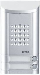 Ritto 1271942 Minivox Interphone 2 boutons Blanc/alu