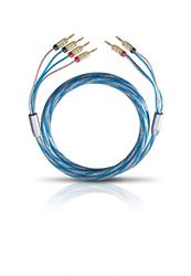 Oehlbach Bi Tech 4B 500 - luidsprekerkabelset bi-wiring verzilverd 2x2,5/2x4,0 mm² met banaanconnector - 2 x 5 m - blauw/koper