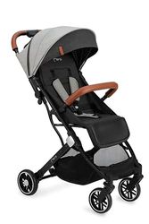 MoMi ESTELLE a partir de los 6 meses (hasta 15 kg), silla de paseo plegable con arnés de 5 puntos, cesta de la compra, barra telescópica, se mantiene de pie plegada