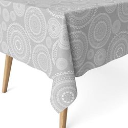 ECOMMERC3 | Stain Resistant Tablecloth for Rectangular Table Size 200 x 140 cm - Stain Resistant Extra Soft and Waterproof Tablecloth Grey
