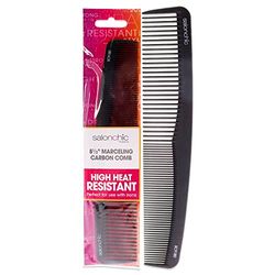 SalonChic Marceling Carbon Comb High Heat Resistant 8.5 for Unisex 1 Pc Comb