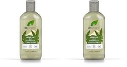Dr Organic Hemp Oil 2 in 1 Shampoo & Conditioner, Fine Hair, Fine Hair, Mens, Womens, Natural, Vegan, Cruelty-Free, Paraben & SLS-Free, Certified Organic, 265ml, Packaging may vary (Pack of 2)