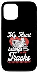 My Heart Belongs On The Tracks Train Lover Railfan Case for iPhone 12/12 Pro