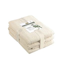Gözze - Towel Set, 2 Hand Towels (50 x 100 cm), 2 Bath Towels (70 x 140 cm) and 2 Guest Towels (30 x 50 cm), 100% Cotton, 480 g/m² - Crème