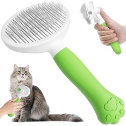 VYYTYYA Kattenborstel Hondenborstel [Zelfreinigend] [Schattige Klauwhendel] Ontsnoeiborstel voor Hond, Kattenborstel Hondenborstel voor het Verzorging van Kort & Lang Haar
